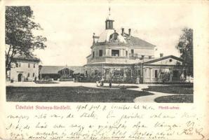 Stubnyafürdő, Turcianske Teplice; Fürdő udvar, kiadja Stránszky Jakab / spa (EK)