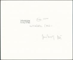 1983 Jankovszky György(1946-): New York, feliratozva, aláírt, pecséttel jelzett, kartonra kasírozva,...