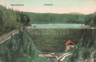 Anina, Stájerlakanina, Steierdorf; Halastó, gát, kiadja Hollschütz / lake, dam (EB)