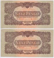 1944. 100P "A Vöröshadsereg Parancsnoksága" (4x) sorszámkövetők T:I-,II 
Adamo P47