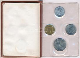1978. 2f-10Ft 9db klf érmés forgalmi sor barna műbőr tokban tanúsítvánnyal T:1 tok viseltes
