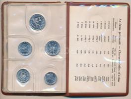 1978. 2f-10Ft 9db klf érmés forgalmi sor barna műbőr tokban tanúsítvánnyal T:1 tok viseltes