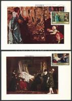Paintings (XVIII) set on 8 CM Festmények (XVIII.) sor 8 db CM-en