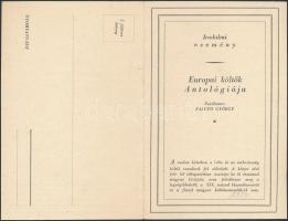 1937 A Cserépfalvi Könyvkiadóvállalat megrendelőlapja a Az Európai költők antológiája című kiadványukhoz