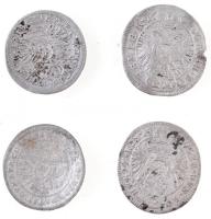 4db-os vegyes ezüst 1kr-os tétel, közte Csehország / Történelmi tartomány 1703. 1kr Ag "I. Lipó...