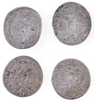 Német Államok / Szilézia 1698CB 1kr Ag (0,73g) + 1700FN 1kr Ag (0,74g) + 1701CB 1kr Ag (0,63g) + 170...