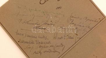 cca 1940 Ifj. Horthy Miklós Brazíliában, csoportkép a résztvevők aláírásaival, Foto Pesce, papírtokb...