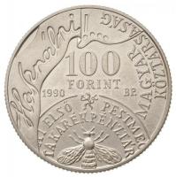 1990. 100Ft alpakka "Hazai Első Takarékpénztár - Fáy András" próbaveret. Csak 50 darab! T:...