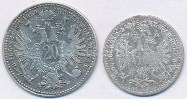Ausztria 1868. 10kr Ag + 1869. 20kr Ag "Ferenc József" T:2-
Austria 1868. 10 Kreuzer Ag +...