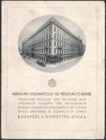 cca 1930-1940 Magyar Leszámítóló- és Pénzváltó-Bank fióktérkép