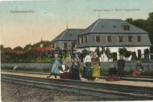 Balatonberény, Armuth-telep, Fürdő Nagyszálloda, vasúti sínek