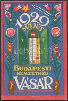 1929 Budapesti Nemzetközi Vásár kártyanaptára