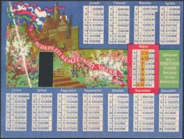 1929 Budapesti Nemzetközi Vásár kártyanaptára