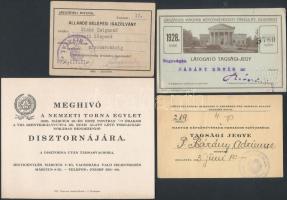 1907-1950 Vegyes belépőjegy tétel(Budapesti Mérnöki Kamara, Bäile de Mures Neptun, Budapesti Katolik...