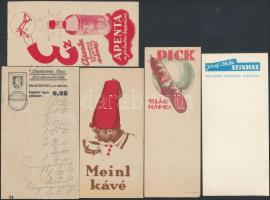 Vegyes számolócédulák(Légoltalmi Liga, Meinl kávé, Pick, József Attila Színház, Apenta, stb.)