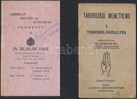 1928 Dr. Blanár Imre kir. törvényszéki hites angol tolmács ismertető prospektusa