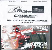 2006 A Formula 1 Magyar Nagydíj belépője és szórólapok, tokban, 3 db