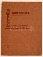 1939 Mende Gusztáv (1899-1963), Lándori (?-?): 16 soproni kép, linó, papír, kiadói papírmappában, 31x22 cmx16.