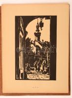 1939 Mende Gusztáv (1899-1963), Lándori (?-?): 16 soproni kép, linó, papír, kiadói papírmappában, 31...