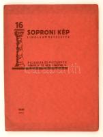 1939 Mende Gusztáv (1899-1963), Lándori (?-?): 16 soproni kép, linó, papír, kiadói papírmappában, 31x22 cmx16.