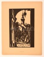 1939 Mende Gusztáv (1899-1963), Lándori (?-?): 16 soproni kép, linó, papír, kiadói papírmappában, 31...