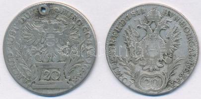 Ausztria 1764. 20kr Ag "Mária Terézia" + 1811A 20kr Ag "I. Ferenc" T:2-,3 ly.
A...