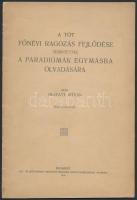 1919 Bp., A tót főnév ragozás fejlődése tekintettel a paradigmák egymásba olvadására, írta Hlavaty István, 20p
