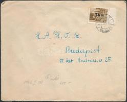 1946 (6. díjszabás) Távolsági levél Betűs Tl.I./10f bérmentesítéssel