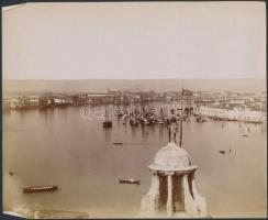 XIX. század vége/XX. század eleje Velencei életképek, 7 db, utólagos előhívás, 3 színezett, a hátold...