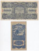 Ausztria 1945. 10Sh + 100Sh T:II-III
Austria 1945. 10 Shilling + 100 Shilling C:XF-F
Krause 114,11...