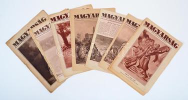 1925-1934 a Magyarság 7 képes lapszáma, számos érdekes fényképpel, példányonként változó, többségében szakadozott állapotban.