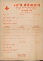 1945 Hadifogságba elszállított egyén levele, hátoldalon megjegyzéssel, kitöltetlen vöröskeresztes űr...