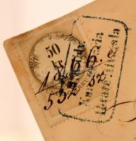 1866 A királyi főreáltanoda bizonyítványa mértan,  építészettanból és hozzá kapcsolódó rajzolásból 5...