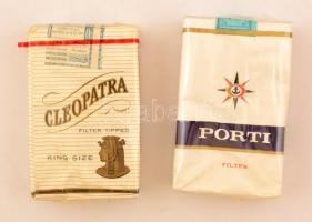 2 csomag bontatlan cigaretta: Porti, Cleopatra