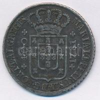 Portugália 1781. 400R (Pinto) Ag "Mária és III. Péter" (14,60g) T:2,2- Portugalia 1781. 400 Reis (Pinto) Ag "Maria and Pedro III" (14,60g) C:XF,VF Krause KM#273