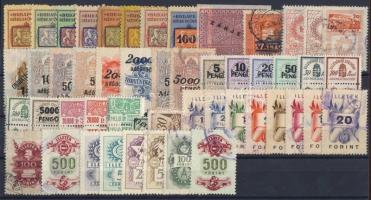 1868-tól 133db klf magyar okmánybélyeg 2 nagyalakú stecklapon