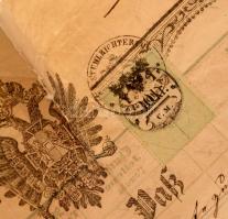 1850 Torna, Útlevél magánzó számára kiállítva 30 kr okmánybélyeggel / passport
