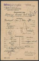 1944-1945 Bp., A m. kir honvéd vezérkar főnöke által min. főmérnöknek kiadott nyílt parancs + leszer...