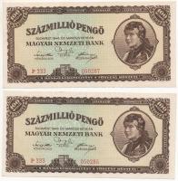 1946. 100.000.000P (5x) sorszámkövetők T:I-,II