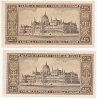 1946. 100.000.000P (5x) sorszámkövetők T:I-,II