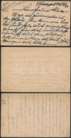 cca 1914-1918 I. világháborús levelezőlapok, 6 db, személyes hangvételű üzenetekkel, 9x14 cm
