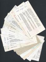 1991-1995 FTC üllői úti stadionjába szóló jegyek, 16 db, hátoldalán tollal feljegyezve a meccsek és ...