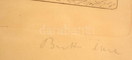 Bukta Imre (1952): Szentendre, Rézkarc, papír. Jelzett, sorszámozott 71/100. 21x29 cm Üvegezett kere...