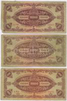 1902. 1000K "DEUTSCHÖSTERREICH" bélyegzésel + 1945. 10.000P (3x) eltolódott zöld nyomattal...