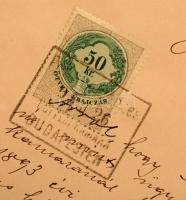 1895 Ügyvéd gyakornoki igazolása ügyvédjelölt részére, okmánybélyeggel