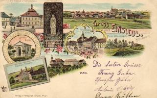 Einsiedl mit Postgebaude C Litho