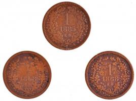 1868KB 1kr Cu (2x) + 1885KB 1kr Cu T:2-,3 Adamo M4.1