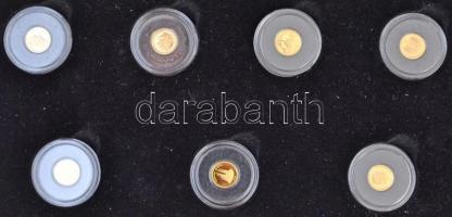 2007-2013. "A világ legkisebb arany érméi" sorozat 20 darabos gyűjteménye, 3 gyűjtői díszd...