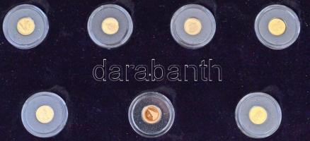 2007-2013. "A világ legkisebb arany érméi" sorozat 20 darabos gyűjteménye, 3 gyűjtői díszd...