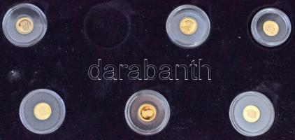 2007-2013. "A világ legkisebb arany érméi" sorozat 20 darabos gyűjteménye, 3 gyűjtői díszd...